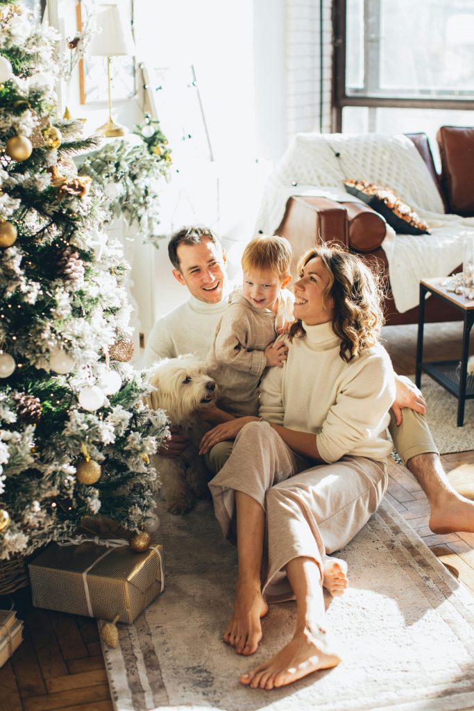 Familia, en fiestas navideñas y de año nuevo. 
